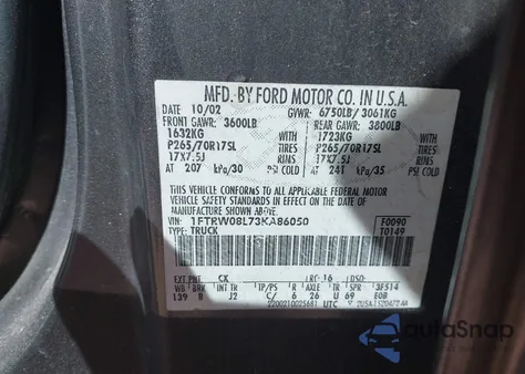 2003 Ford F-150 Lariat/Xlt z USA, uszkodzony, nr VIN 1FTRW08L73KA86050